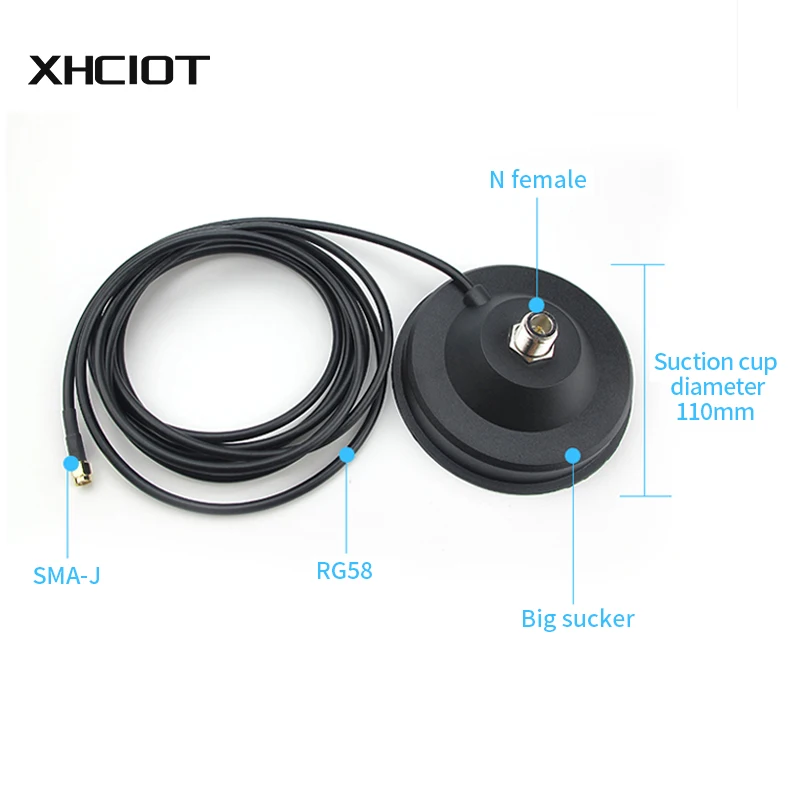 XP-NK-SJ-300 SMA-J/N-K Adapter Cable 3m 110mm-Diameter RF58 Material N Female Head Sucker for FRP Antenna Use