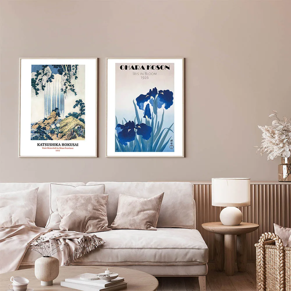 Japan Artist Hokusai Iris in Bloom Wall Art Canvas Painting Nordic Posters Print Wall Pictures For Living Room Japanese Decor
