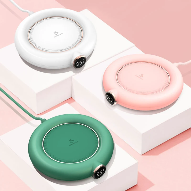 Koffie Melk Thee Cup Warmer Pad Usb Charge Home Office 3 Temperaturen Instelbare Warmte Plaat Led Display Elektrische Kachel Mok Pad