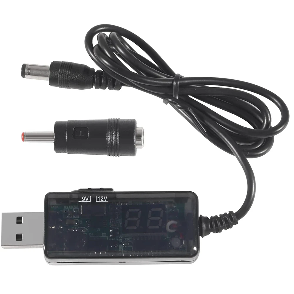 USB повышающий преобразователь постоянного тока от 5 В до 9 в 12 В USB повышающий преобразователь кабель + соединитель 3,5x1,35 мм для источника питания/зарядного устройства/преобразователя питания
