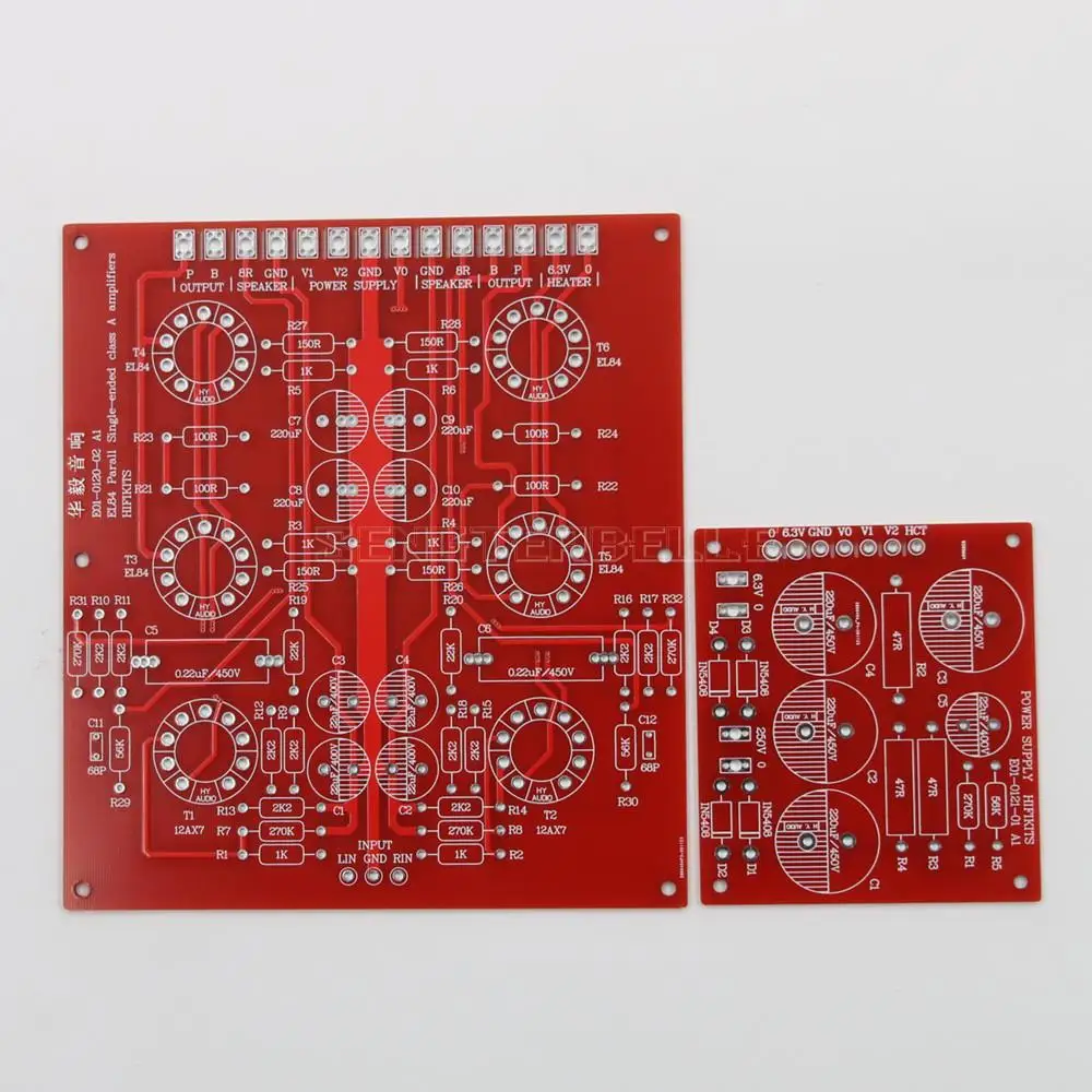 DIY AN OTO EL84 Parallel Single-Ended Stereo Tube Audio Amplifier PCB With Power Board PCB