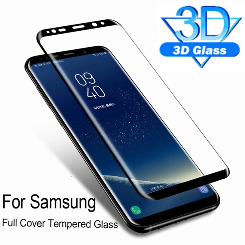 3D Curved Tempered Glass on Samsung Note 9 Protective Glass For S8 S9 Plus Screen Protector For galaxy S6 S7 Edge 8