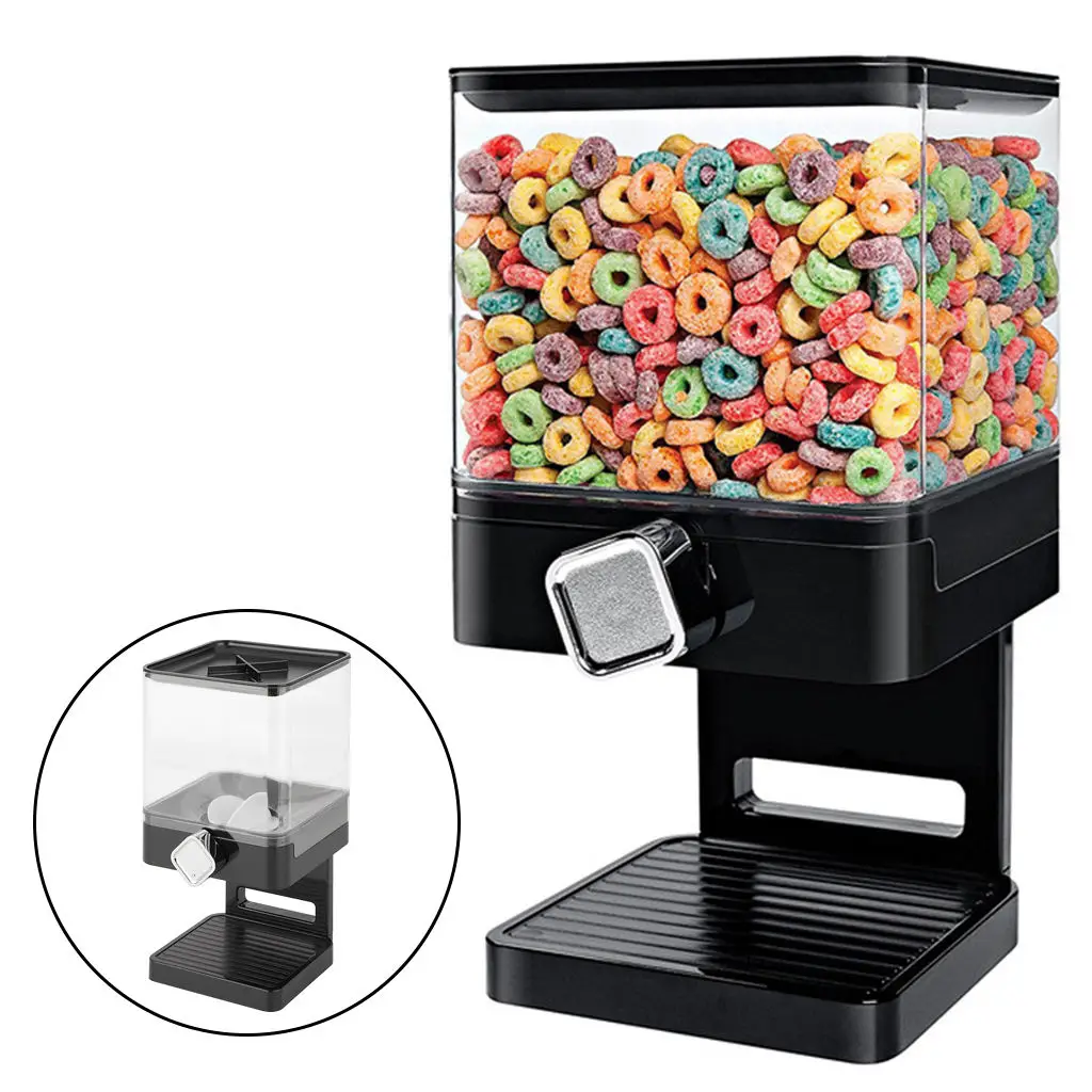 Free Standing Grain Cereal Storage Container Kitchen Coffee Beans Rice Dispenser Sealed Organizer Household Snack Bottles