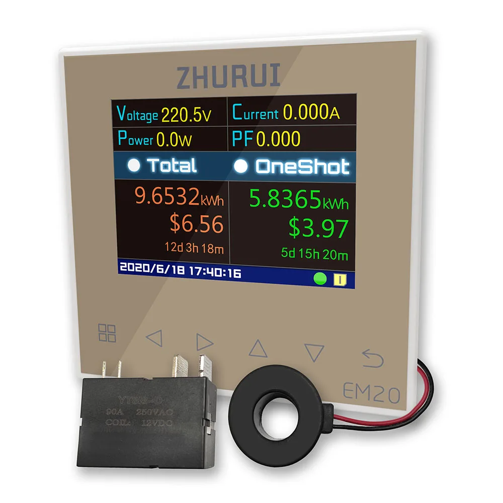 EM20/ER energy meter power monitor whole house electricity watt / free transformer