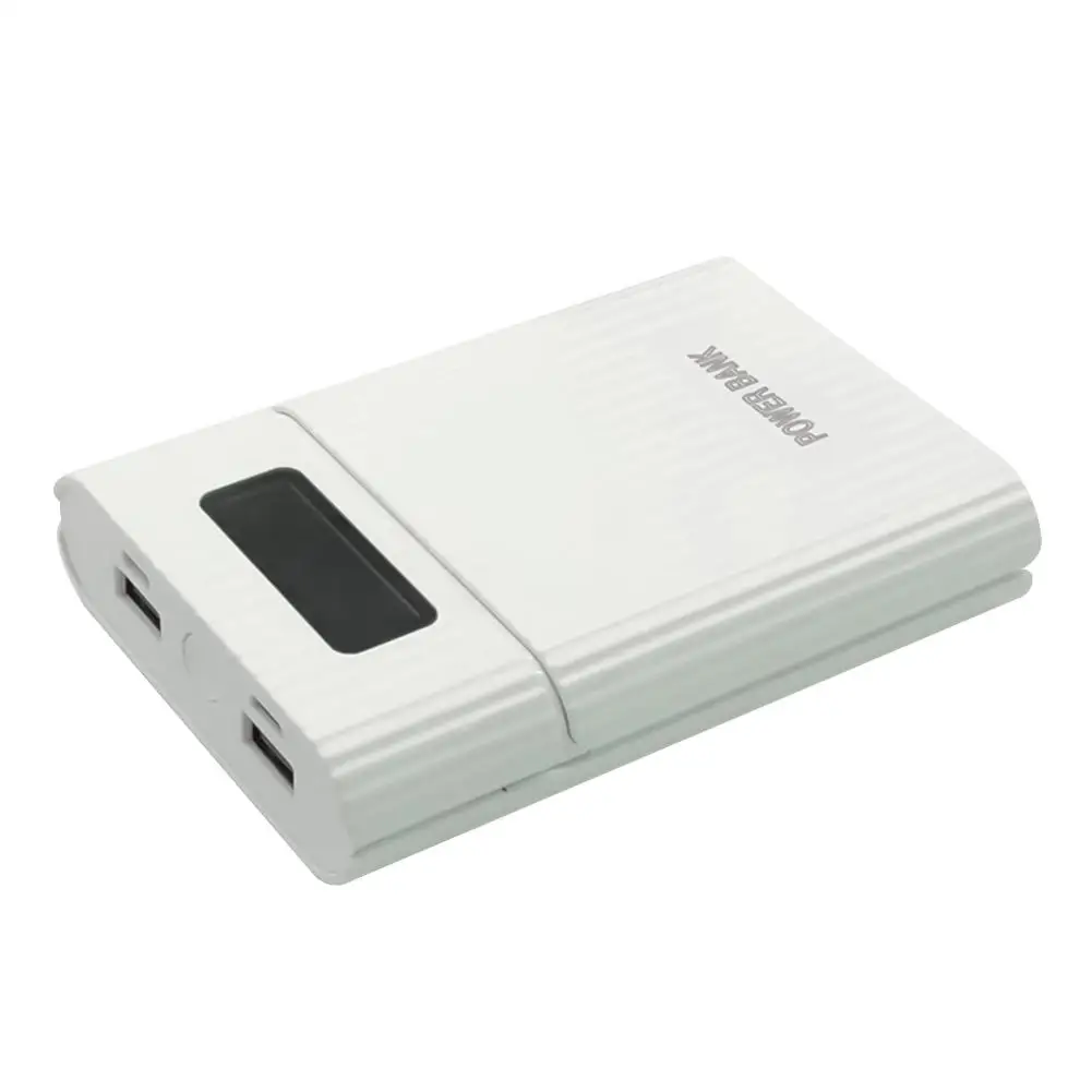 DIY Mobile Power Bank Case LCD Display 4 Slot 18650 Battery Charger Enclosure Storage Box Shell For Charging Mobile Phones