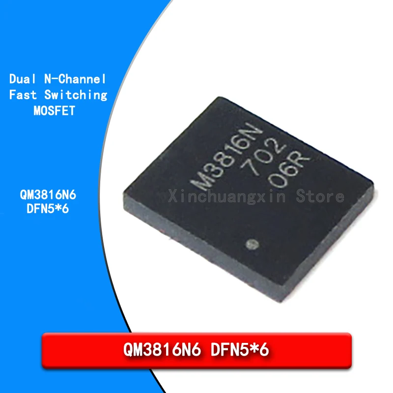 

1Pcs-5Pcs QM3816 Original M3816N QM3816N6 DFN5*6 Dual N-Channel Fast Switching MOSFET DC-DC Step-down power management chip