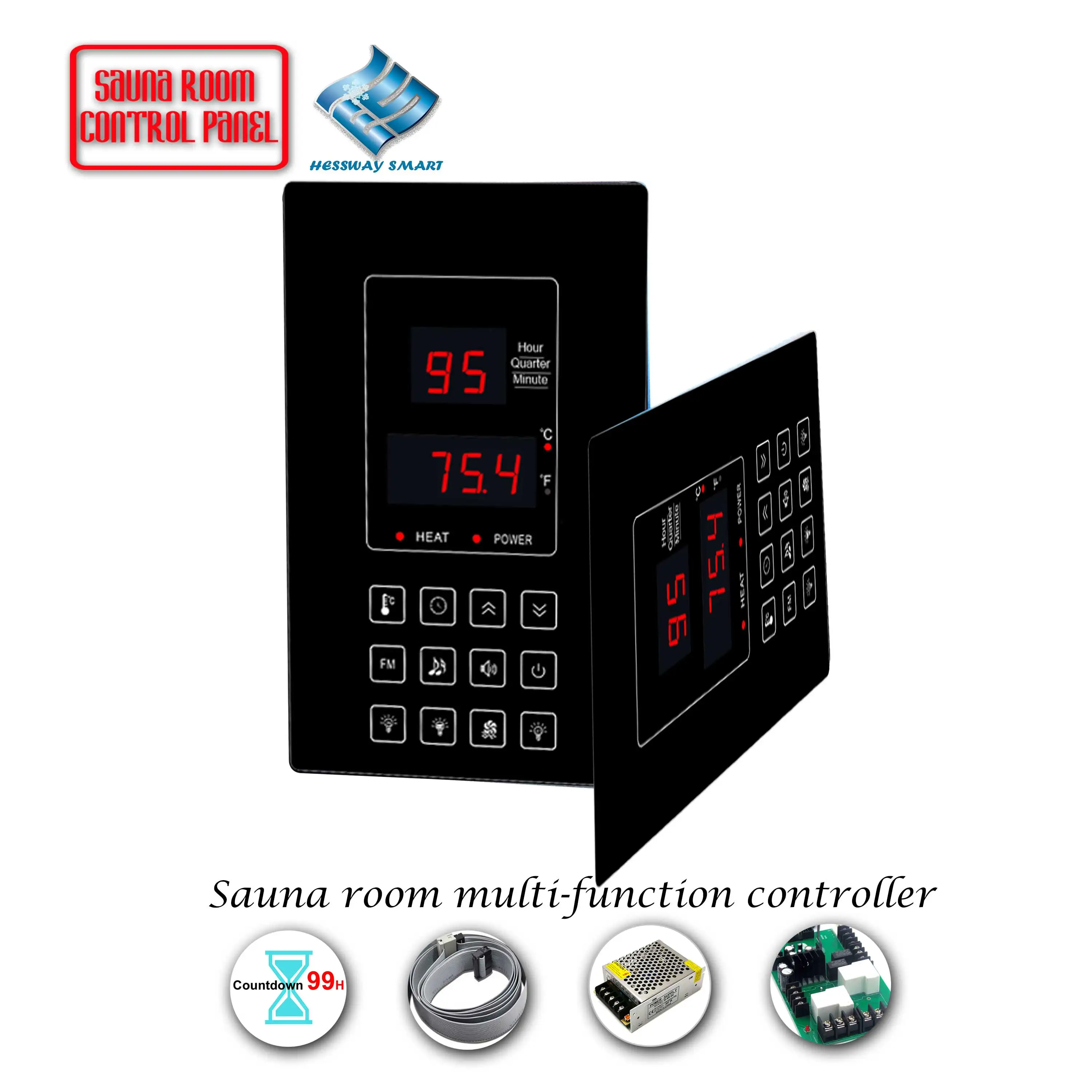 

C/F Temperature Unit Cutover 99 Hours CountdownTemperature Control Panel for Adjustment Range 18-110°C Multi-Function Switch