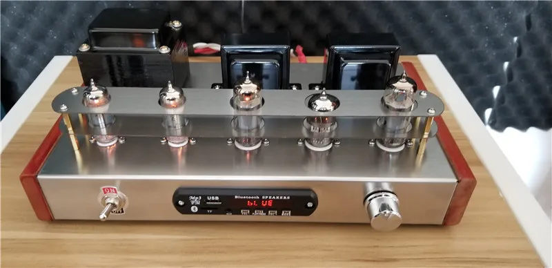 New 6N2 push 6P1 tube amplifier DIY kit or finished, 5.0 Bluetooth, support USB lossless playback, with fm stereo radio