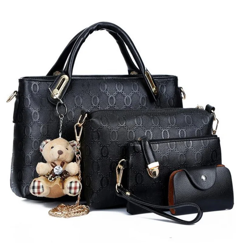 Multifunktions 4 teile/satz Frauen Tasche PU Leder Luxus Designer Taschen Handtasche Messenger Tasche Schulter Tasche Brieftasche Taschen Lagerung Tasche – Detail 8