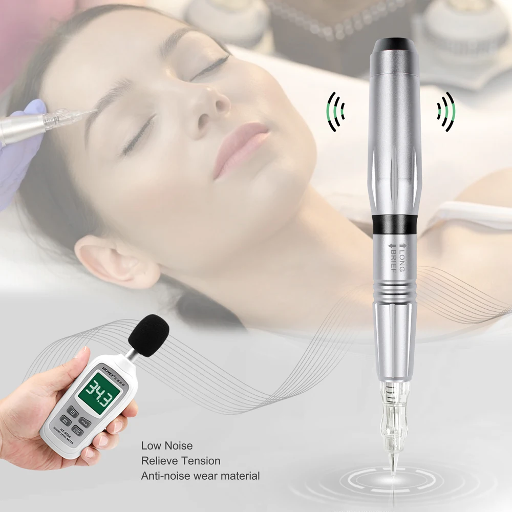 Digital Permanent Makeup Machine dermografo Eyebrow Machine Tattoo Pen For Microblading MTS Liner Shader Agulhas Easy Click