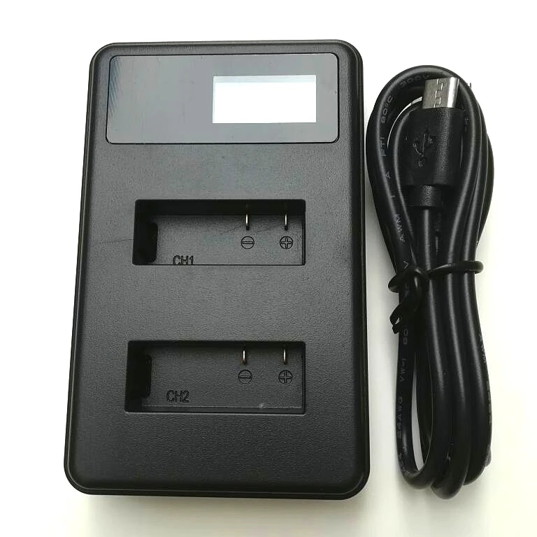 3Way LED Battery Charger Batteies Dual Charger With USB Cable for SJCAM SJ4000 Air Sj5000X SooCoo C30 EKEN H5S H6S H9R Akaso V50