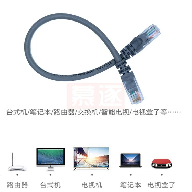 0.5 ft 0.65 ft 1 ft category 6 UTP round cable Ethernet cable network cable RJ45 patch cord grey cable