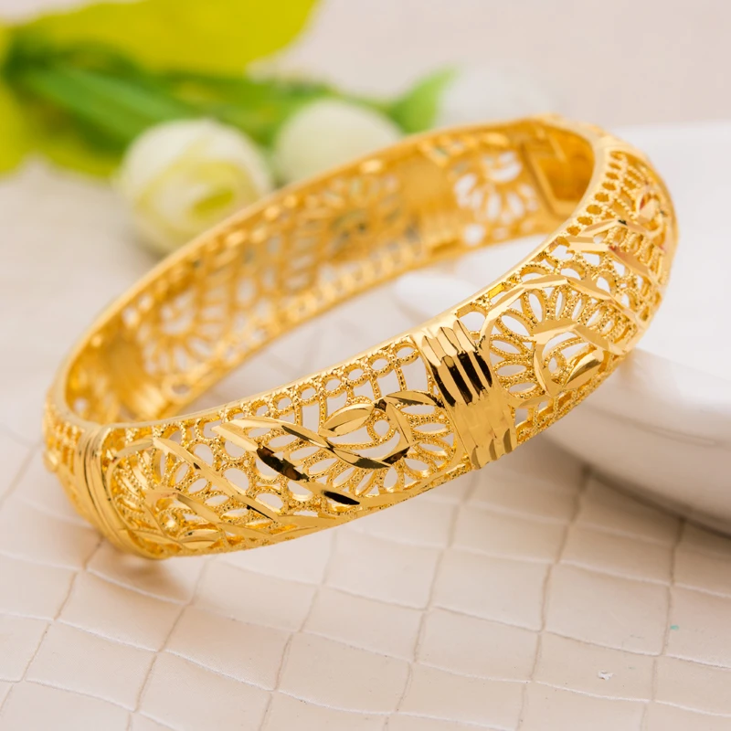 24k Bangles Girls Dubai Gold Color Turkish Egyptian Algeria Indian Moroccan Saudi Gold Color Bangles Kids Bangles  Jewelry