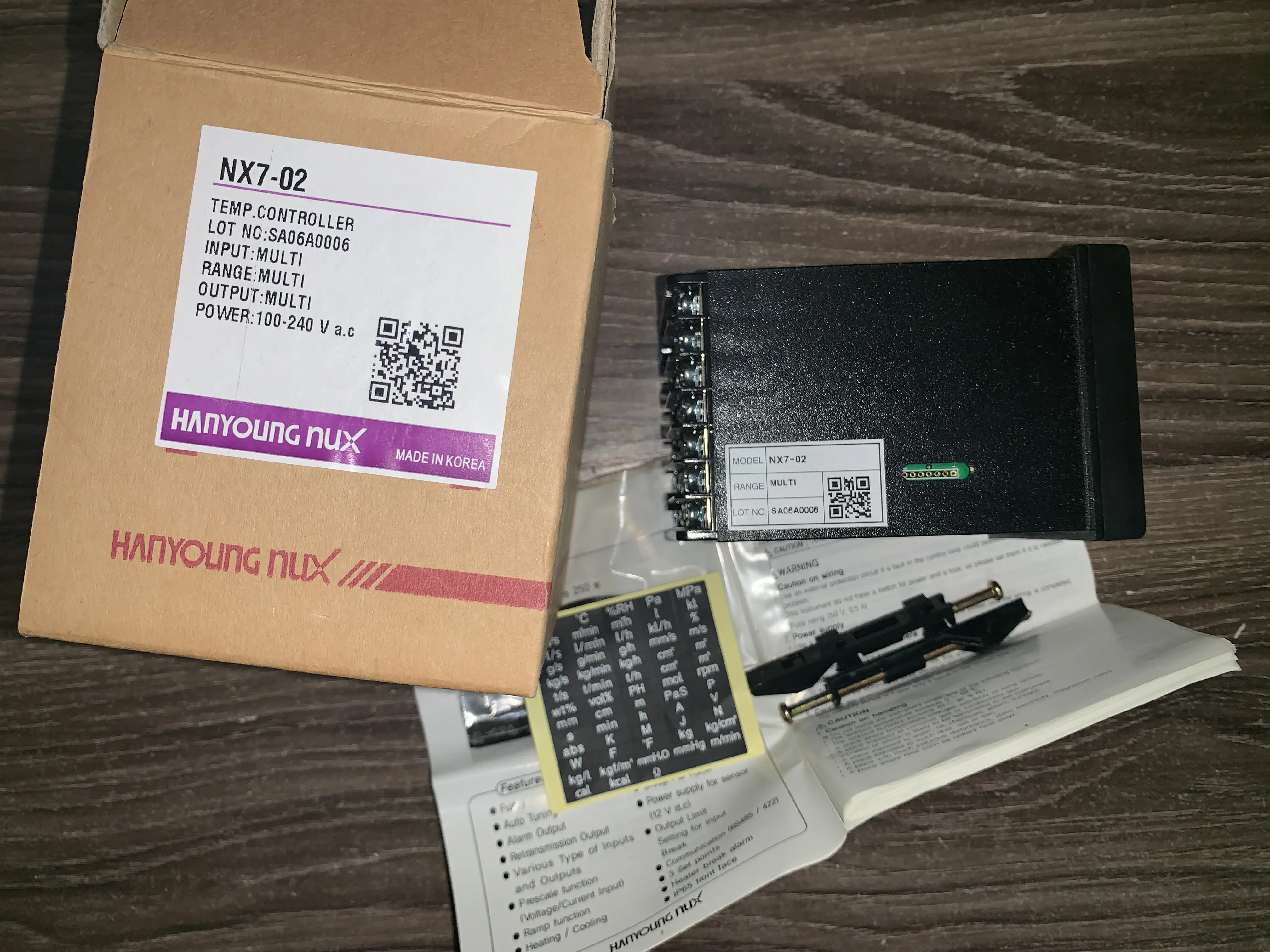 Korea  Hanyoung NUX  thermostat NX7-02