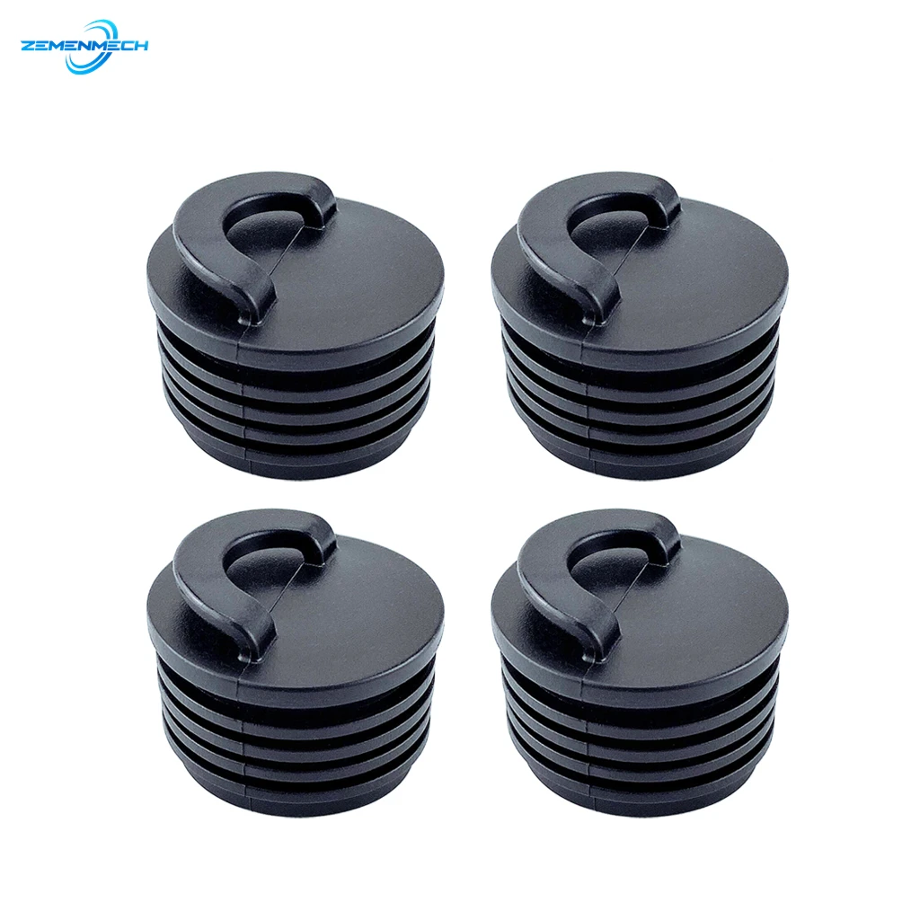 4PCS Universal 40mm Black Rubber Drain Holes Plugs Scupper Stopper Bungs Drainage Kayak Marine Boat Rafting Dinghy Canoe Raft