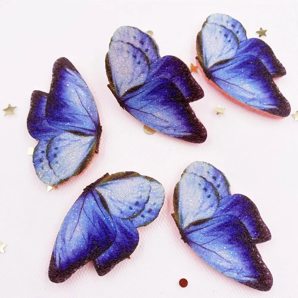 New 10PCS Glitter Felt Fabric Colorful Butterfly Applique Wedding DIY Sewing Patch Accessories DIY Craft Supplies SE29