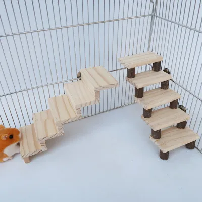 

Hamster Toys Parrot Springboard Climbing Ladder Hamster Wooden Ladder Toy Log Stairs Pet Toy Hamsters Guinea Pig Accessories