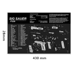 مسدس تنظيف حصيرة ماوس الوسادة ل Taurus G2C G3C TH9 TH40 C تشيكوسلوفاكيا P10 CF SIG Sauer P226 1911 Glock 17 19 25 30 S بقع أداة كيت أعلى 8 مبيعات G2C مصباح يدوي - No6