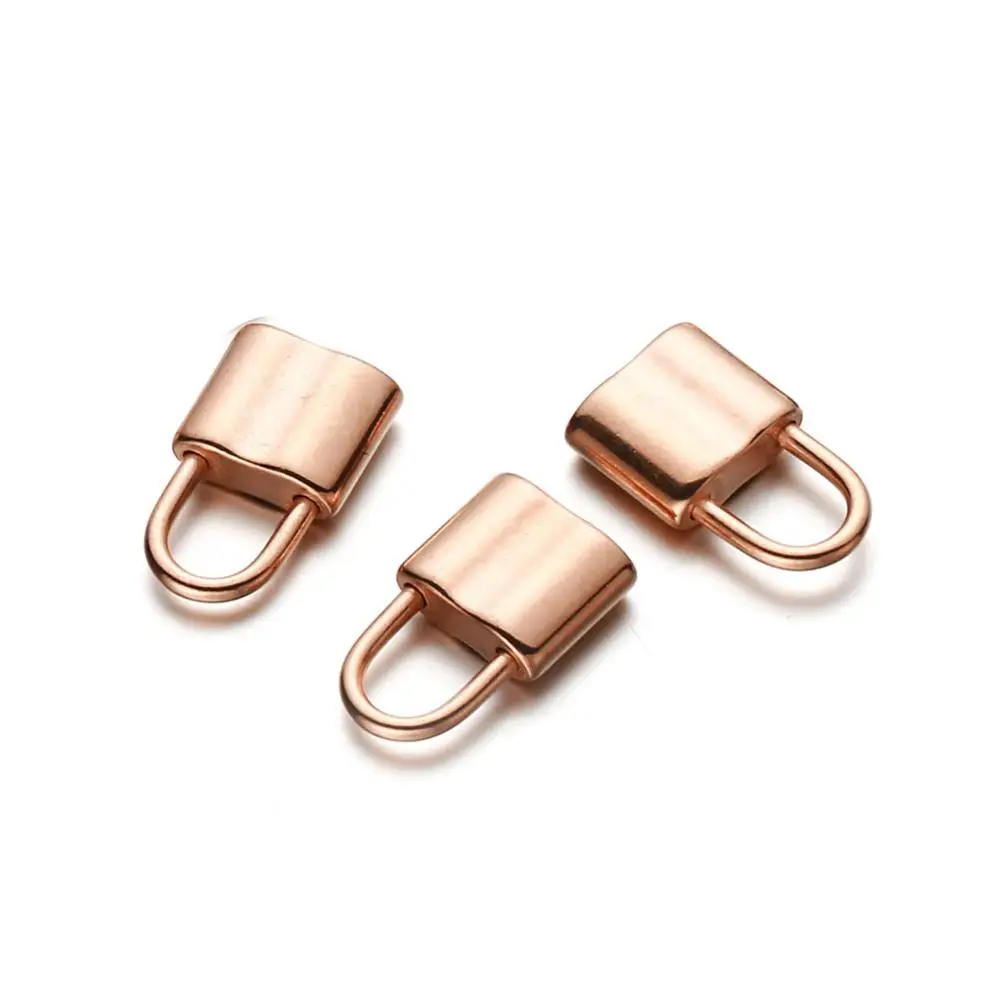 10Pcs/lot Stainless Steel Lock Necklace Bracelet Pendants Mini PadLock Charms fit DIY Jewelry Making Handcrafted Accessories