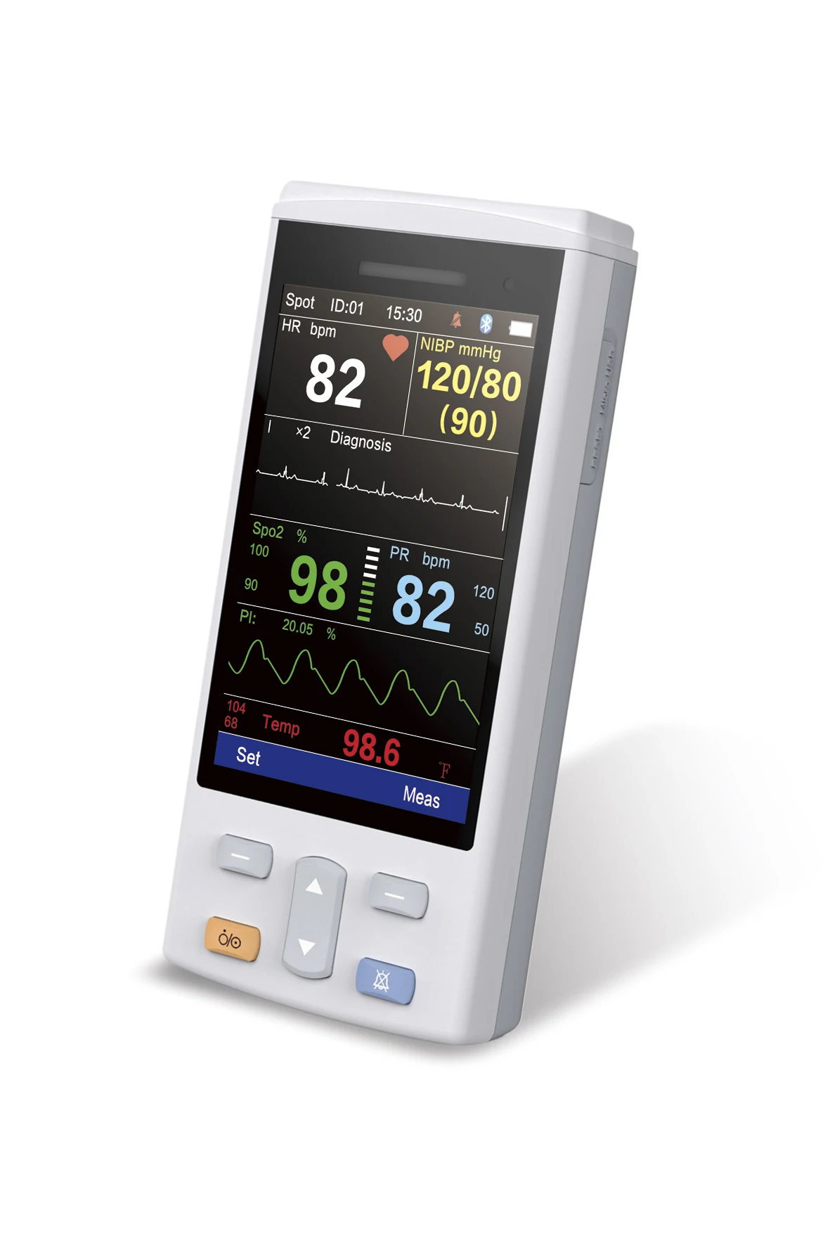 

4inch Handheld Patient Monitor with ECG, SPO2 ,Nibp ,temperature for hospitals,clinics
