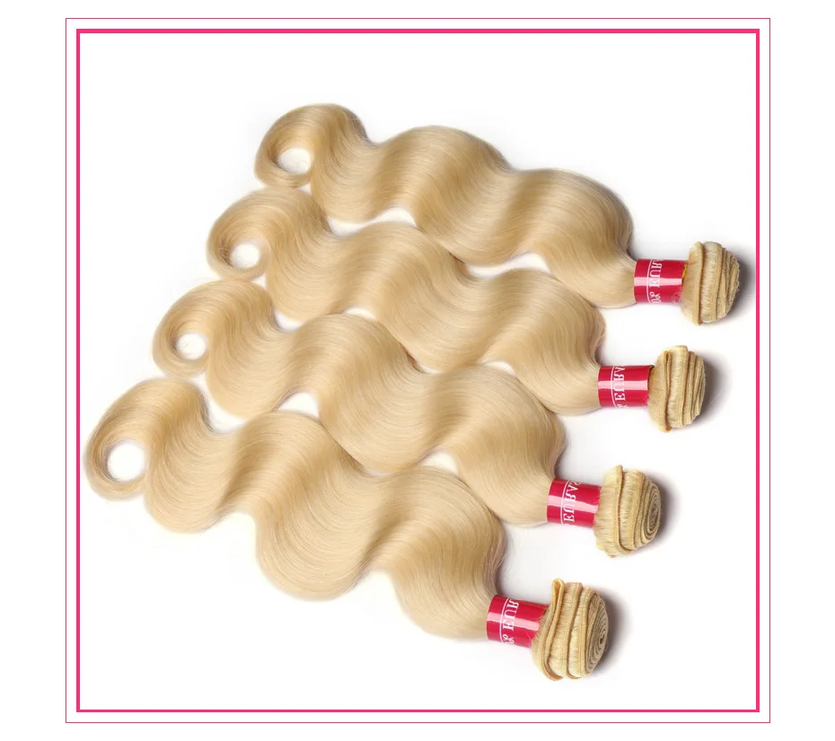 Alimon ica Bündel 613 Honig blond Remy brasilia nischen Körper Welle Haar weben Schuss Remy Menschenhaar Bündel 8-40 Zoll lang – Detail 13