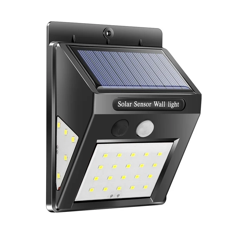 LED พลังงานแสงอาทิตย์ไฟ Motion Sensor โคมไฟกันน้ำแผง PIR ตกแต่งสวนกลางแจ้งโคมไฟติดผนังไฟ