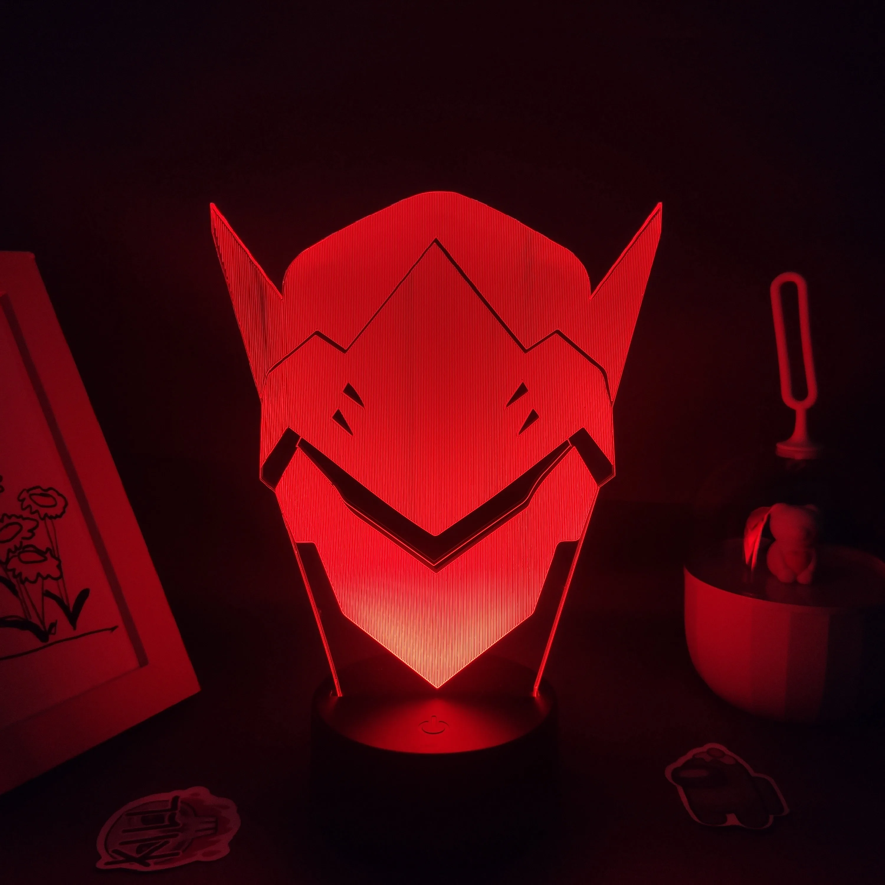 Overwatches OW Game Figure Shimada Genji 3D Lamps Led RGB Night Lights Birthday Gift Friend Gaming Bed Room Table Colorful Decor