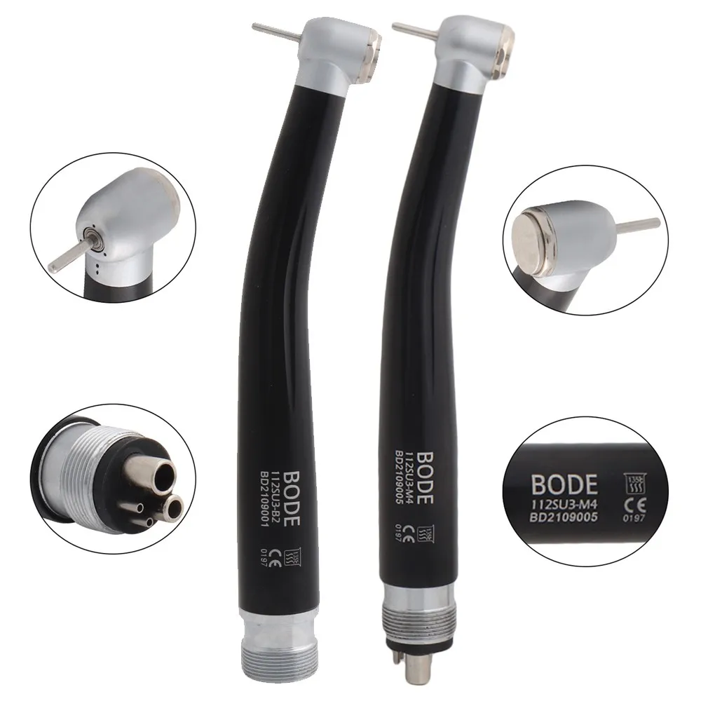 

Dental Color High Speed Handpiece Air Turbine Ceramic Bearings Single Spray Black 2Hole B2 4Hole M4 BODE