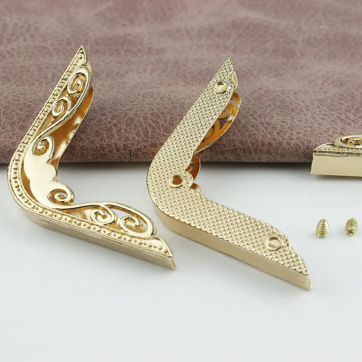 20 adet Metal Çanta Köşe Koruyucuları Screwback Açık Altın Deri El Sanatları Çanta Flap Çanta Kitap Fotoğraf Albümü DIY Dekor