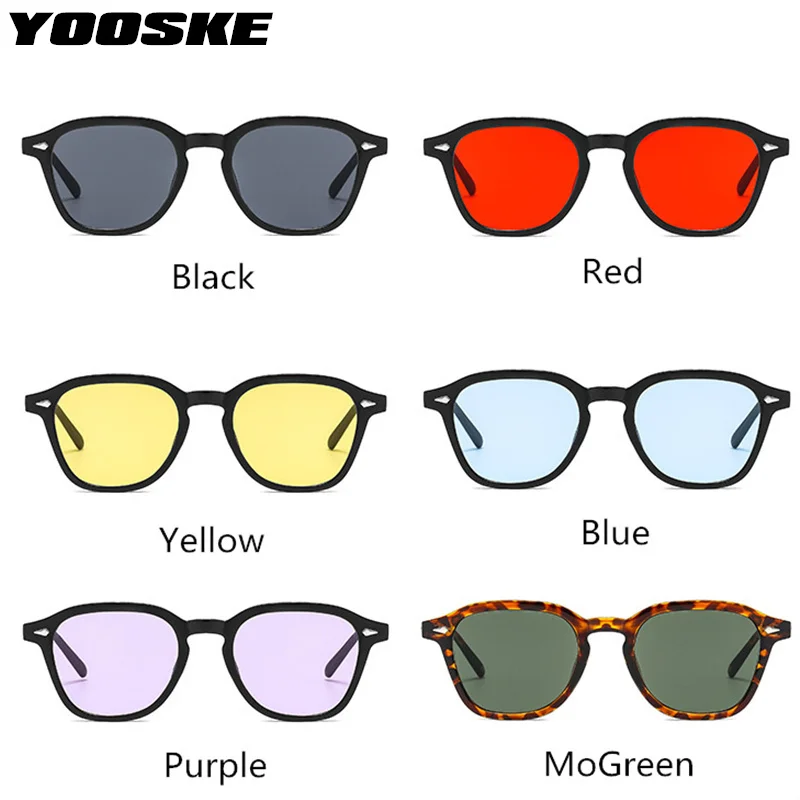 YOOSKE Brand Round Sunglasses Men Vintage Brand Design Small Frame Sun Glasses for Women Classic Red Eyewear Shades UV400 Ladies