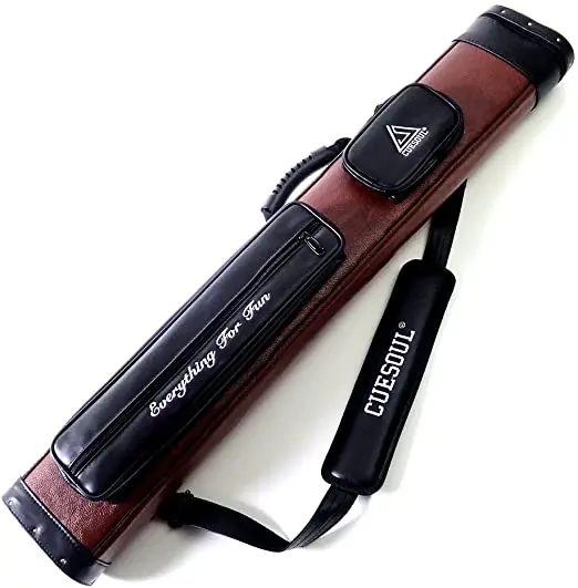 CUESOUL 2x4 Hard Pool Cue Case -Holds 2 Cue Butt and 4 Cue Shafts