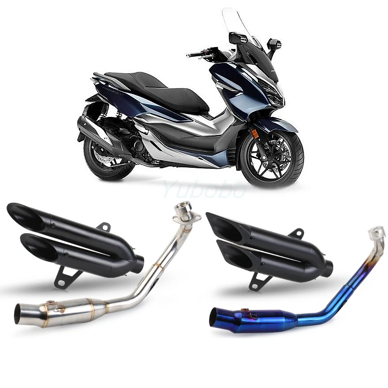 Modify Universal Motorcycle Exhaust Pipe FORZA 300 350 2018 2019 Scooter Muffler System 51mm Silencer Middle Link Pipe Escape