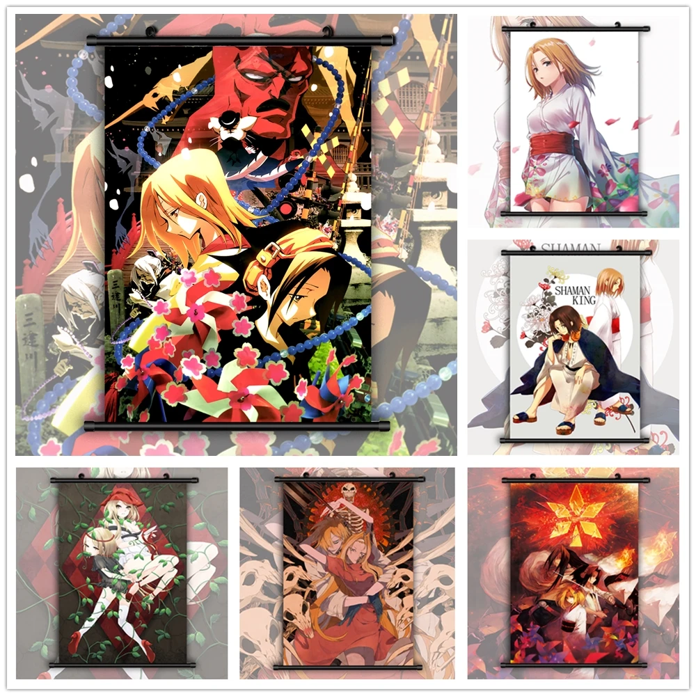 Shaman King Asakura Yoh Kyouyama Anna Wall Art Canvas Painting Children Room Decoration Anime Posters Prints Pictures No Frame