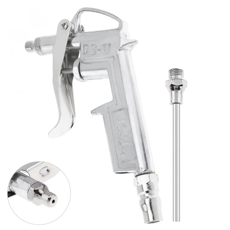 

Spray Gun Mini Pneumatic Blowing Dust Gun Tool with 7.5mm Air Inlet Port and Replacement Long Nozzle for Cleaning Dust Home DIY