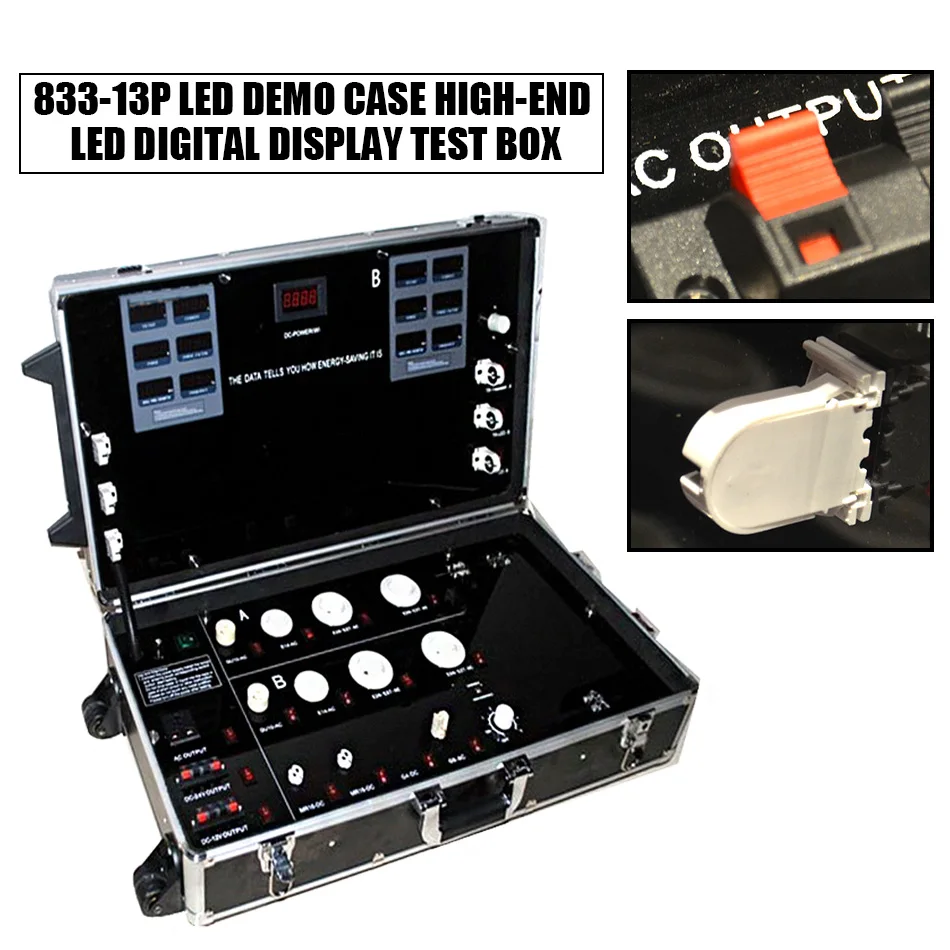 

6833-13P LED Demo Case The high-end LED Digital Display Test Box LED Lighting Demo Box led show case