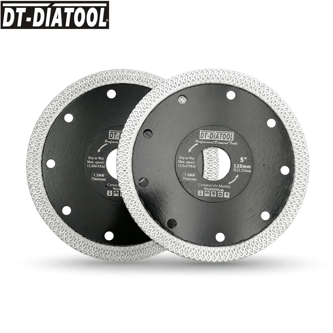 DT-DIATOOL 2pcs/pk Dia 125mm/5