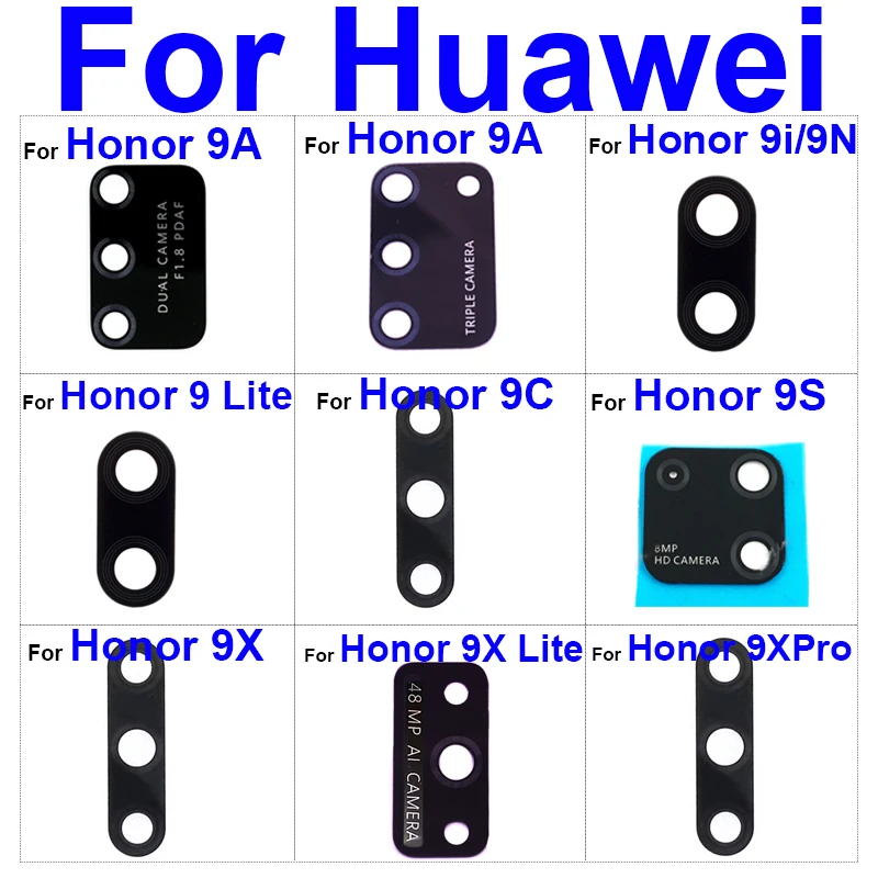 

Back Rear Camera Glass Lens For Huawei Honor 9 9i 9N 9X 9S 9C Pro Lite Camera Glass Lens Glass + Sticker Repair Replacement