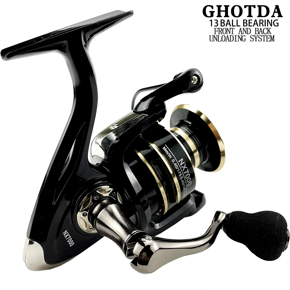 

GHOTDA Metal Spool Spinning Fishing Reel Saltwater Carp Feeder Reel 2000-7000