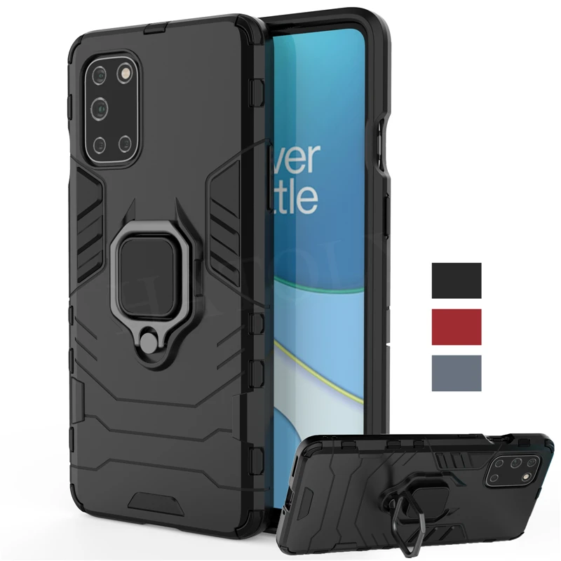 For Oneplus 8T Case Cover One Plus 8 T 7 7T Pro Shockproof TPU Bumper Magnetic Ring Holder Armor Back Phone Case For Oneplus 8T