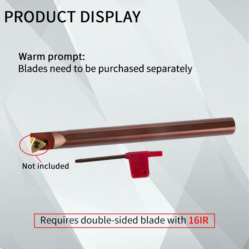 1Pc DNR0008K08 DNR0020R16หมุนเครื่องมือฤดูใบไม้ผลิเหล็กกันกระแทก Plus ความแข็ง08/16IR คาร์ไบด์ตัดเครื่องมือ