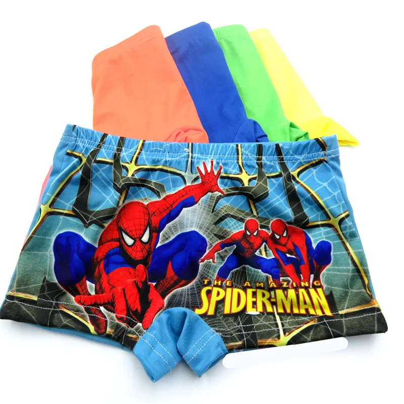 5pcs/lot Kids Underwear Panties Short Briefs Boy Underpants Cartoon spidermanChildren\'s panties Boys Boxer Soft Children Panties