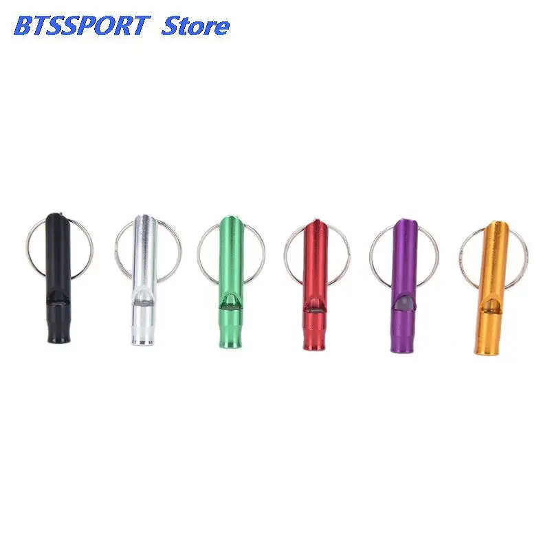 1Pcs Outdoor Metal Multifunction Whistle Pendant With Keychain Keyring For Outdoor Survival Emergency Mini size whistles