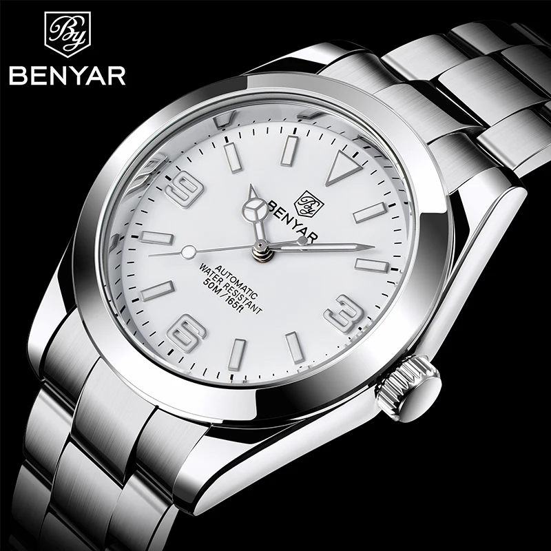 2021 BENYAR New Sport Men Mechanical Wristwatches Stainless Steel Automatic Watches Top Brand Waterproof Watch for Men relogio