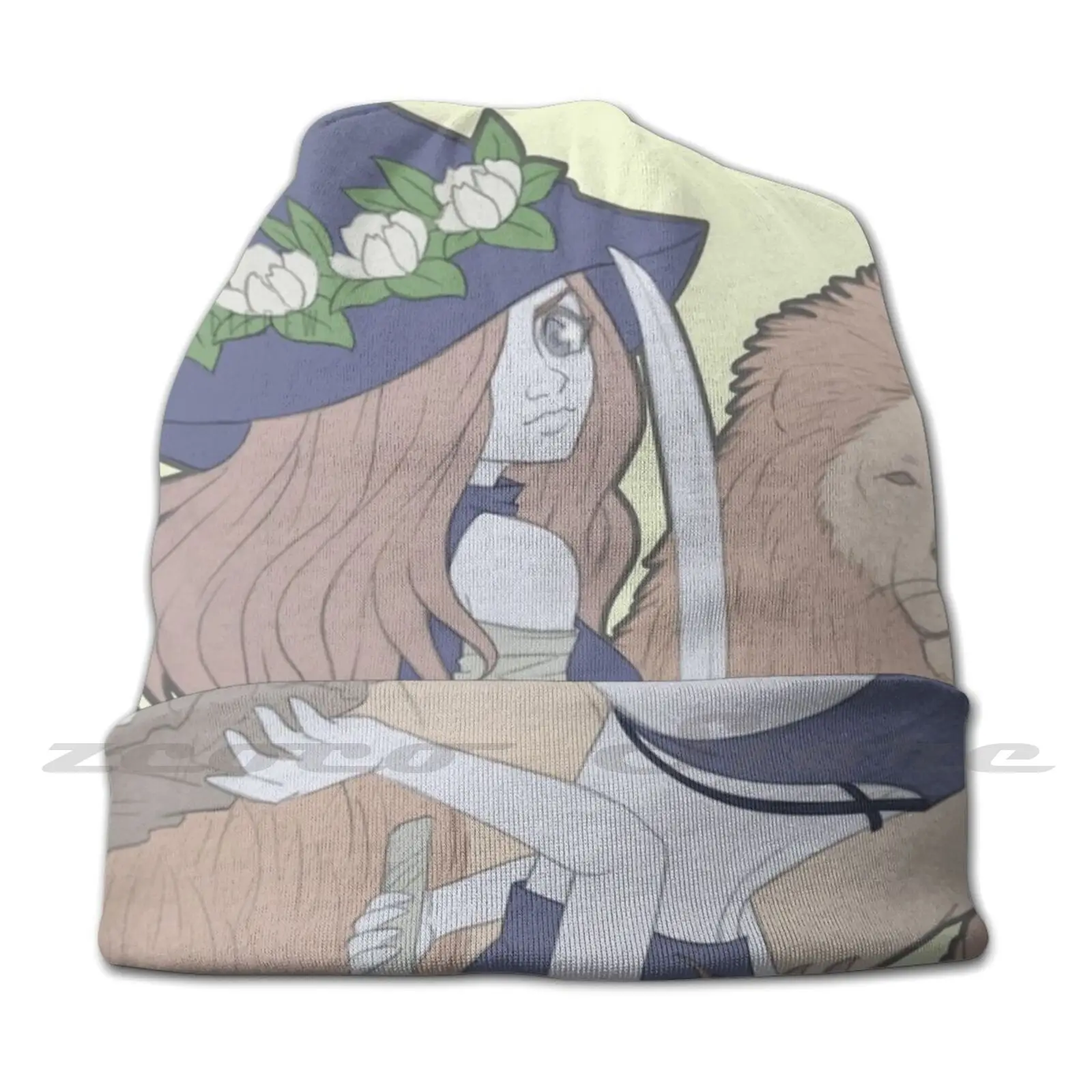 Nemesis Witch-Inktober Day 26 Personalized Pattern Knit Hats Plus Size Elastic Soft Cap Witch Gardenia Revenge Justice Lion