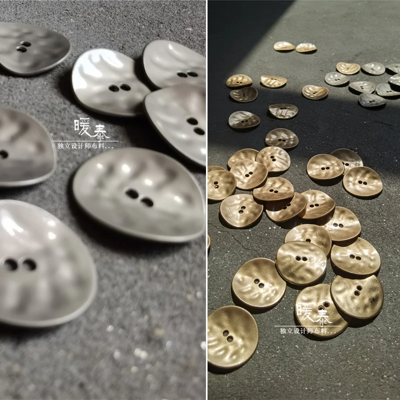 

35mm Metal Buttons Curved Round DIY Fashion Decor Coat Clothes Handmade Accessories Designer Material
