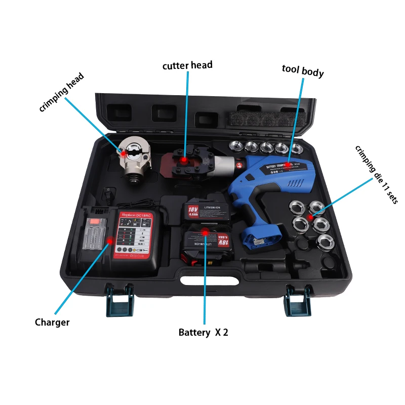 Crimping& Cutting Two In One Battery Hydraulic Cable Scissor and Crimping Tools Lugs 16-300mm2 and Dia 40mm Cable Cutter