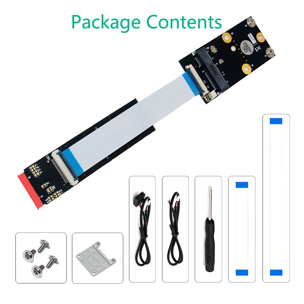 M.2 Wifi Adapter M.2 NGFF Key B+M to Mini PCI-E Wifi Network Card M.2 to Mini PCI Express Wifi Bluetooth Adapter with FFC Cables