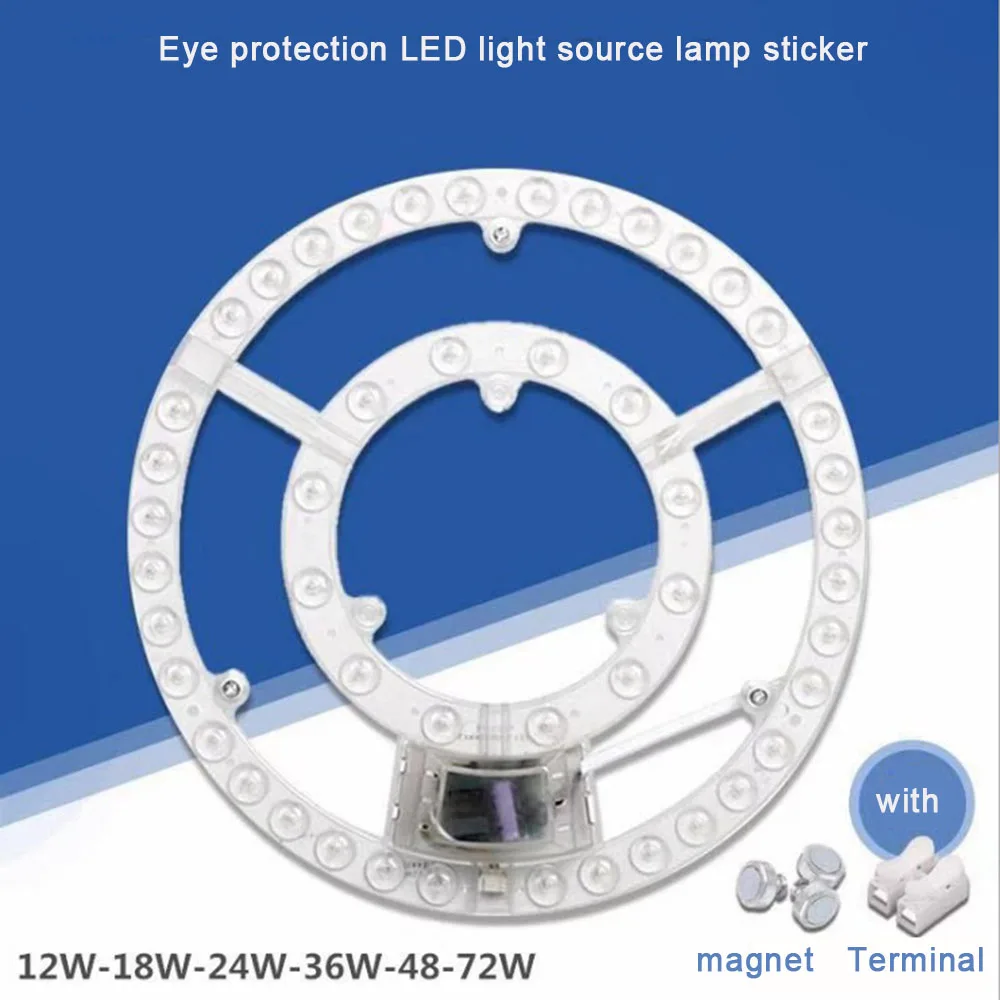 72/48/36W LED Ceiling Wick Round Retrofit Light Board Light Source Side Drive Module Ring Light Tube Light Bar Home Light Panel