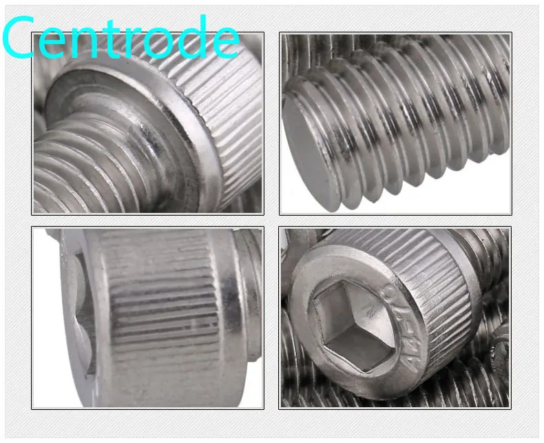 DIN912 316 aço inoxidável interno parafuso hexagonal cilindro/cabeça do copo hexagonal dente cheio parafuso M2-M6