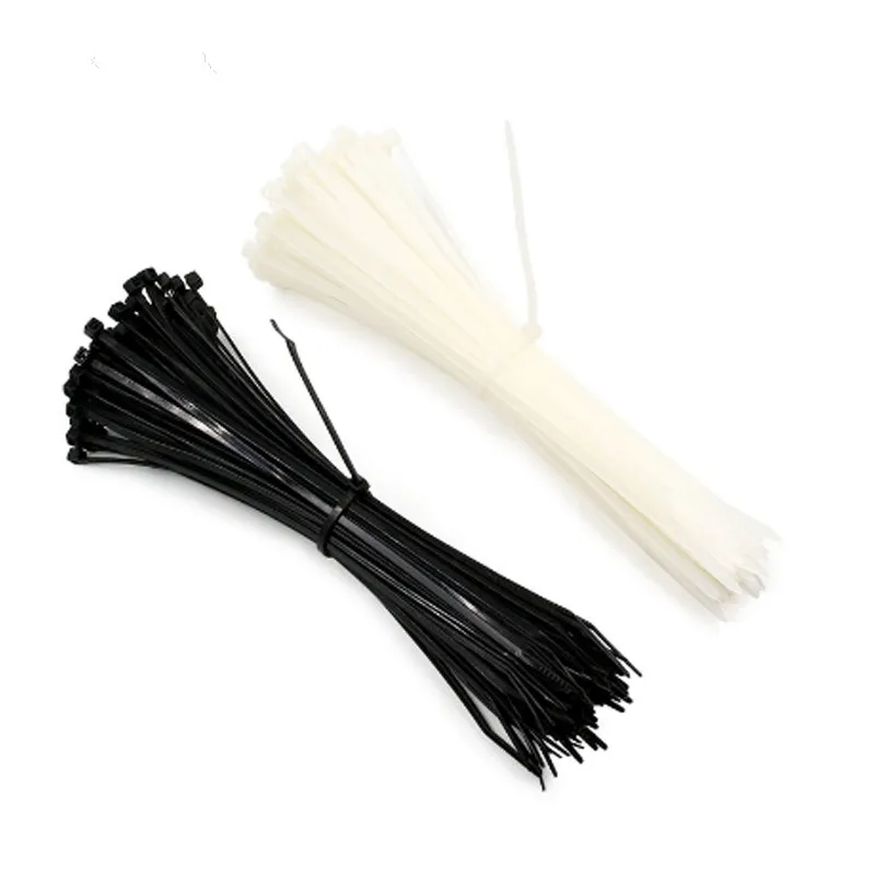 100Pcs 2x100mm 3*200mm White Black Self-locking Plastic Nylon Cable Ties Wire Zip Tie